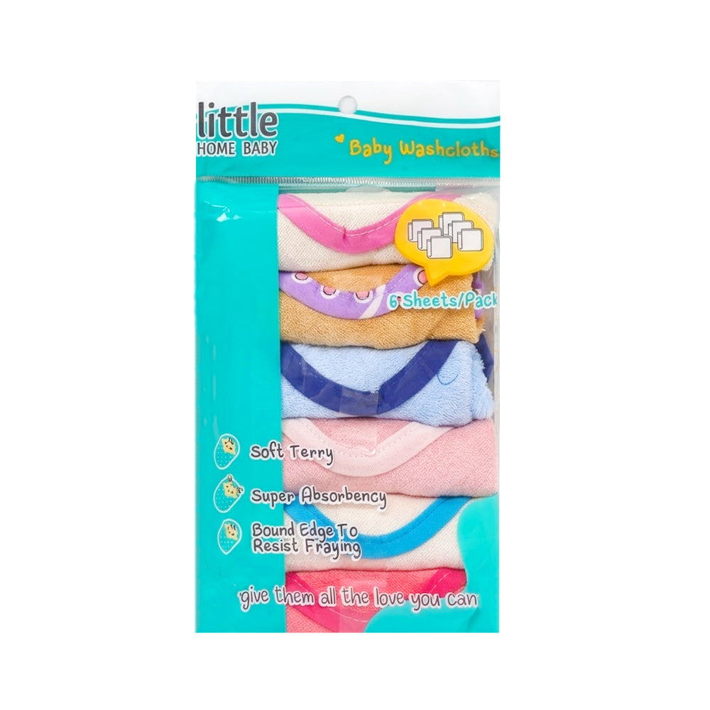 BABY 6PC FACE TOWEL ZHS-26  H/M (Multi Color)
