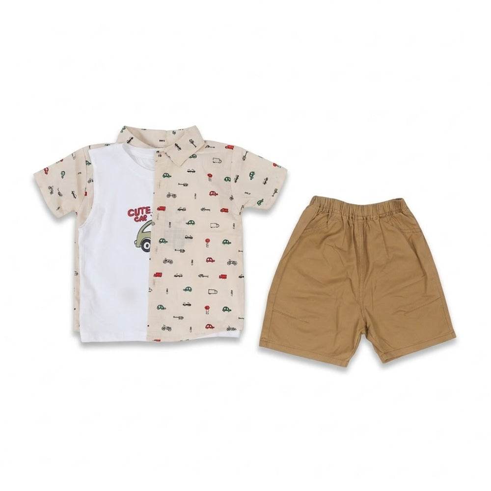 BOYS S/S 3PC KNICKER SUIT SKIN ZHS-26 3-4 YEAR 2666