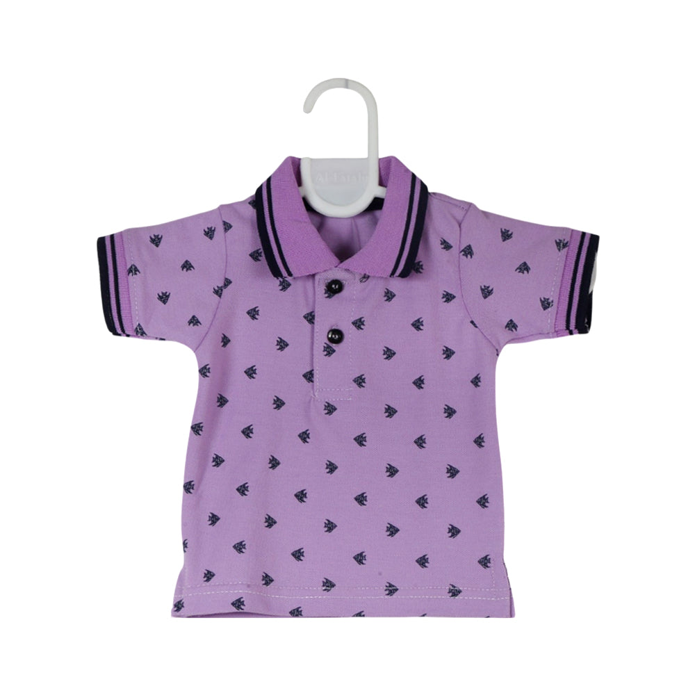 BOYS S/S T-SHIRT N&E PURPLE LEAF PRINT OSB ZHS-26 0-3M HC