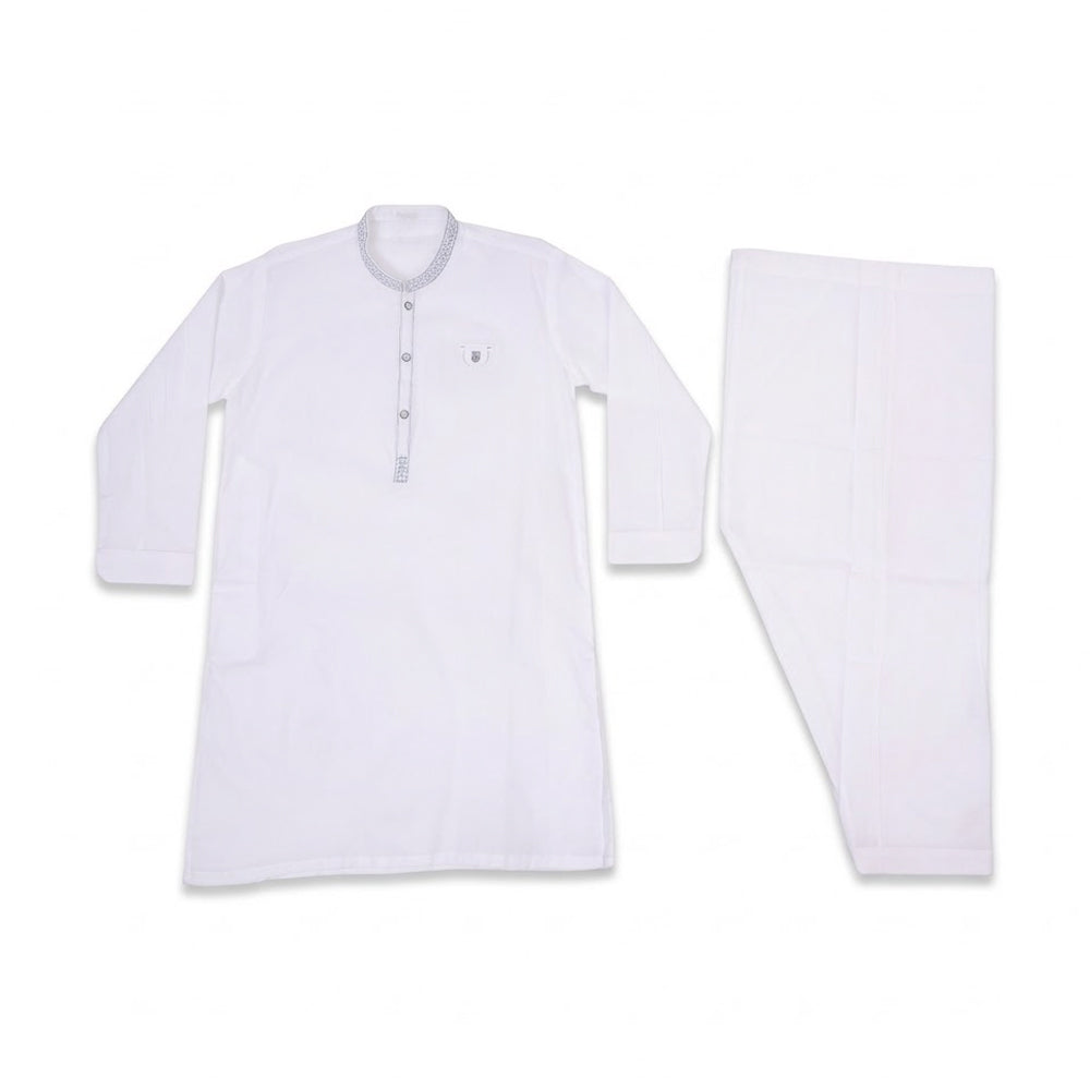 BOYS SALWAR QAMEEZ SUIT WHITE ZHS-26 8-9 YEAR 476/161