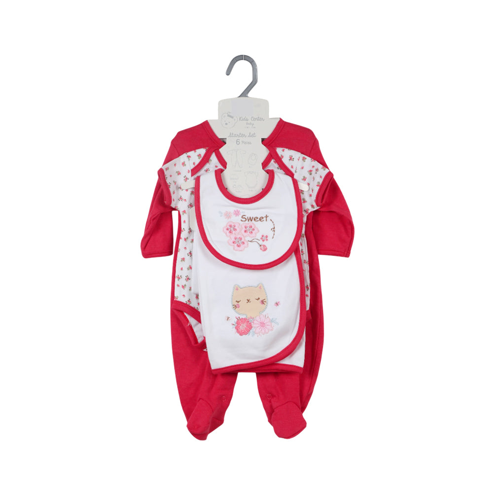 BABY 6PC GIFT SET HANGER RED ZHS-26 0-3M 927