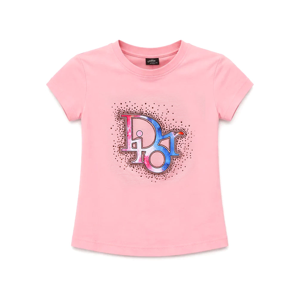 GIRLS S/S KNIT BLOUSE BRANDED PINK ZHS-26 2-3 YEAR 3302 C.G