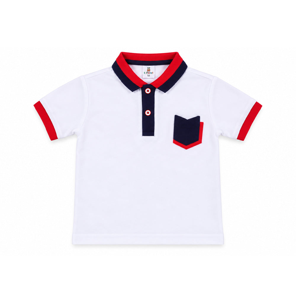 BOYS S/S  POLO T-SHIRT ZHS-26 7-8 YEAR 002 W.G