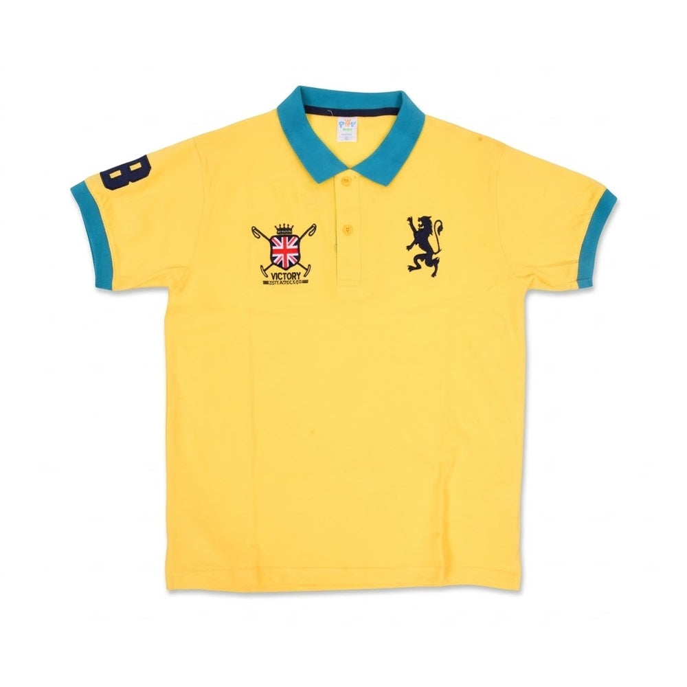 BOYS S/S  POLO T-SHIRT ZHS-26 8-9 YEAR 002 W.G