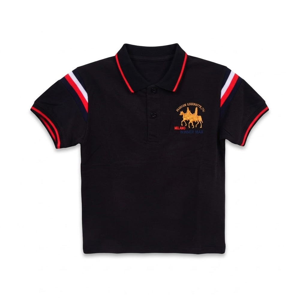 BOYS S/S  POLO T-SHIRT ZHS-26 7-8 YEAR 003 W.G