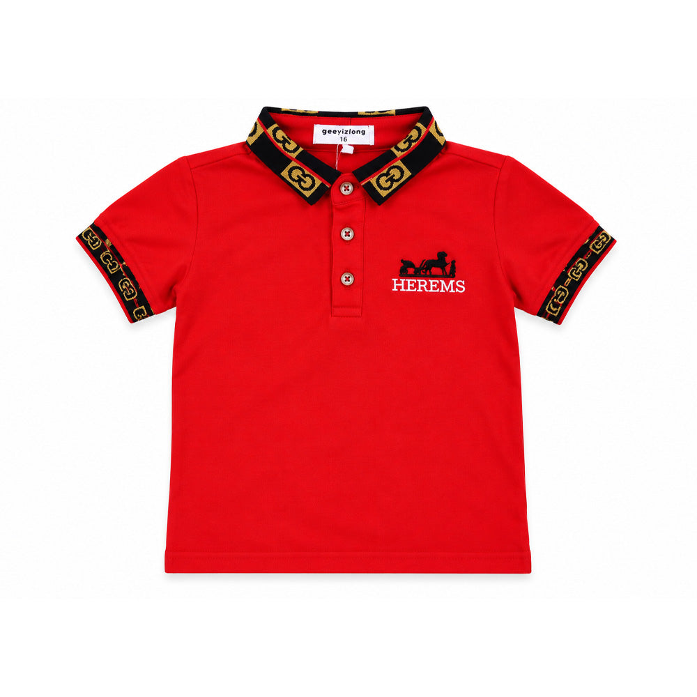 BOYS S/S  POLO T-SHIRT ZHS-26 4-5 YEAR 005 W.G