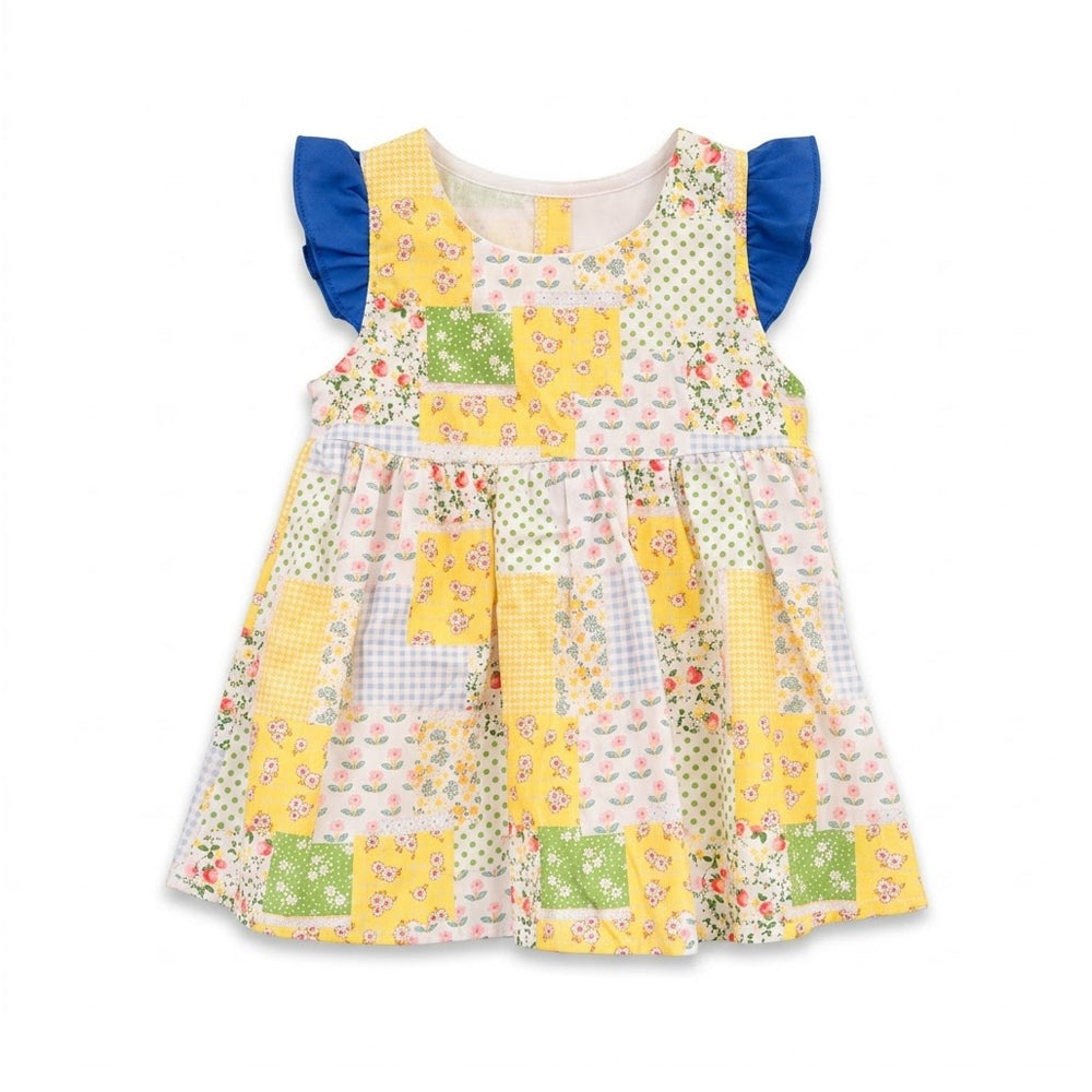 GIRLS CAP/SLV COTTON FROCK PRINTED ZHS-26 18-24M 039 W.G