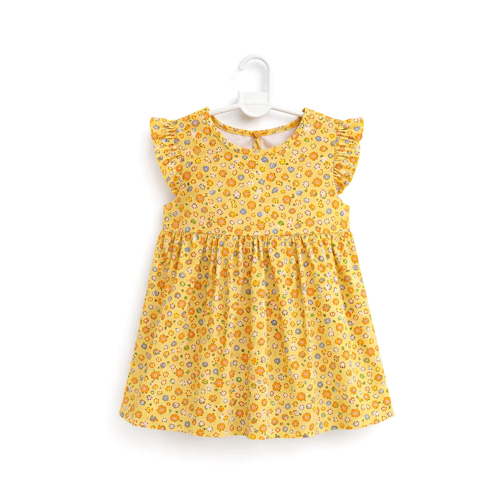 GIRLS CAP/SLV COTTON FROCK PRINTED ZHS-26 5-6 YEAR 039 W.G