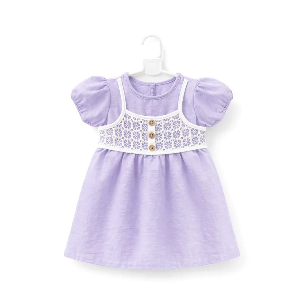 GIRLS S/S COTTON FROCK ZHS-26 12-18M 009 FK