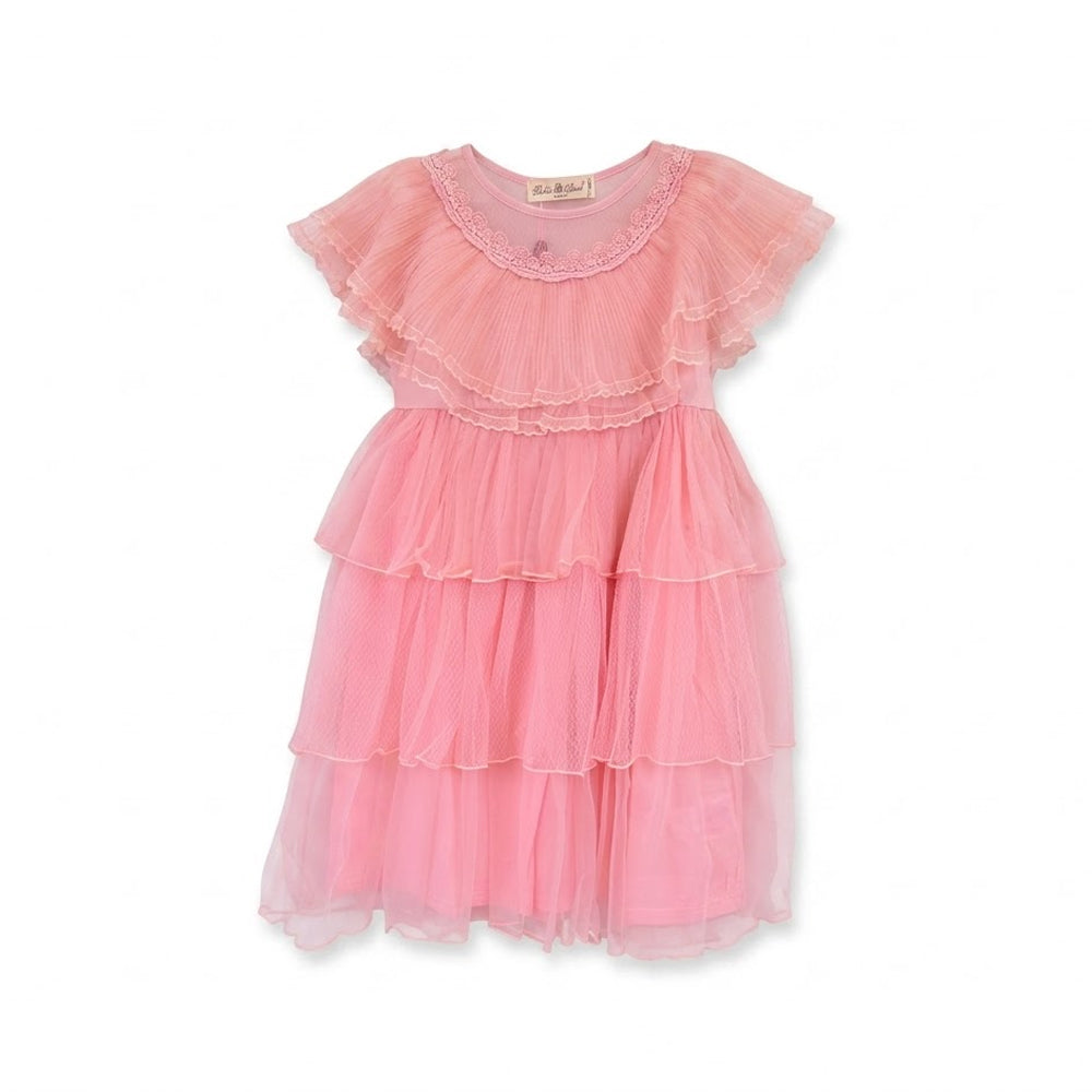 GIRLS S/S FANCY FROCK  ZHS-26 4-5 YEAR 018 AT
