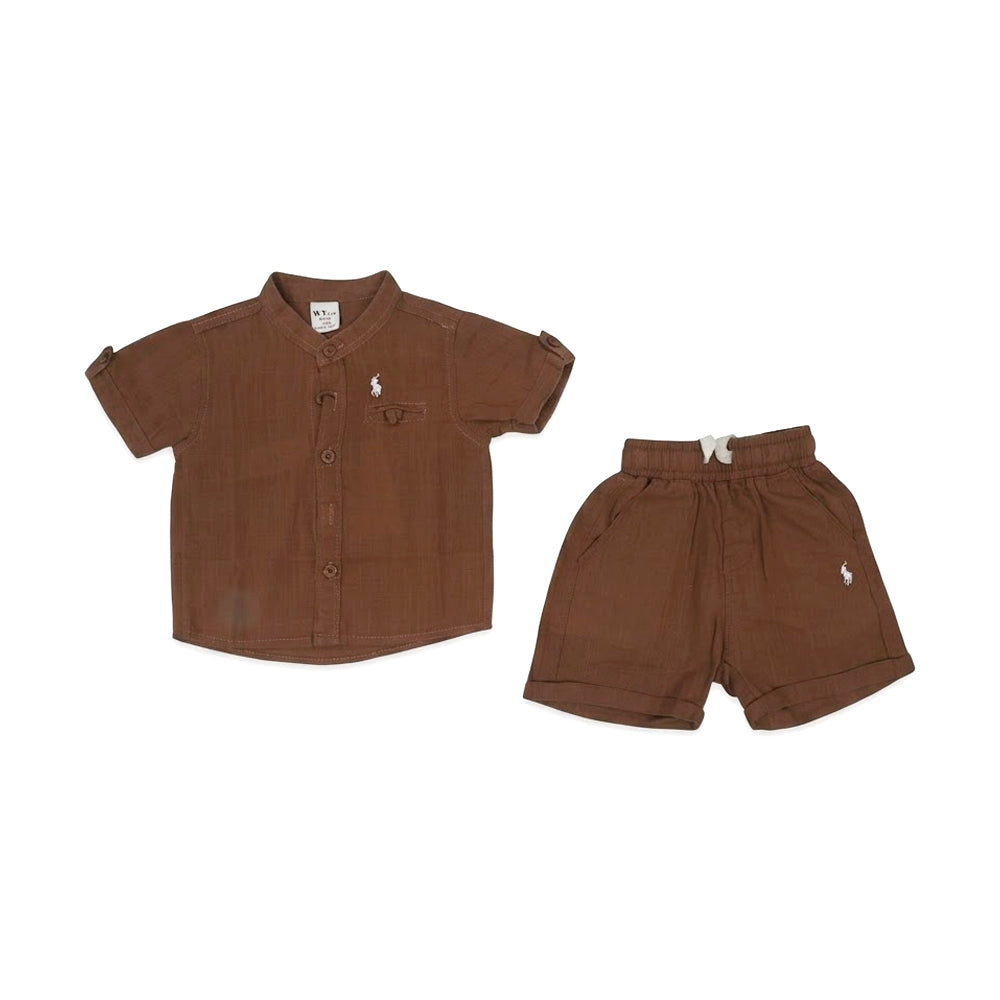 BOYS S/S 2PC KNICKER SUIT  ZHS-26 3-6M 011