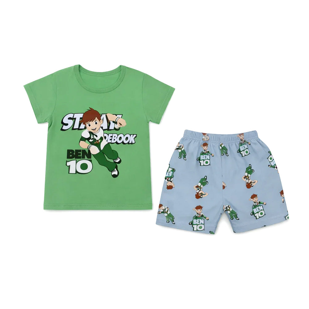 BOYS S/S 2PC KNICKER SUIT MIX COL ZHS-26 3-4YEAR 109 W/G
