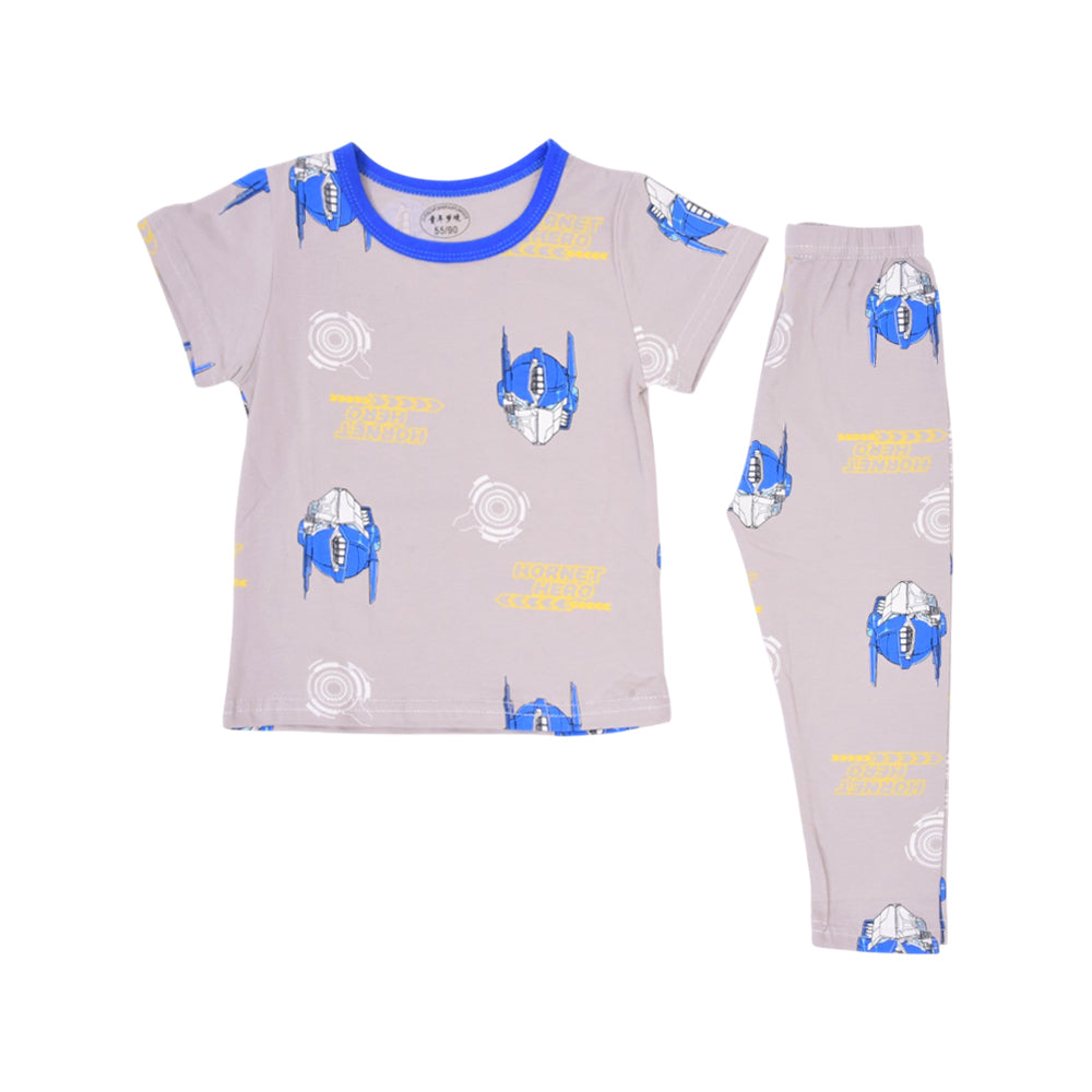 UNISEX L/S 2PC SLEEPING SUIT MIX COL ZHS-26 9-12M 1010 W/G