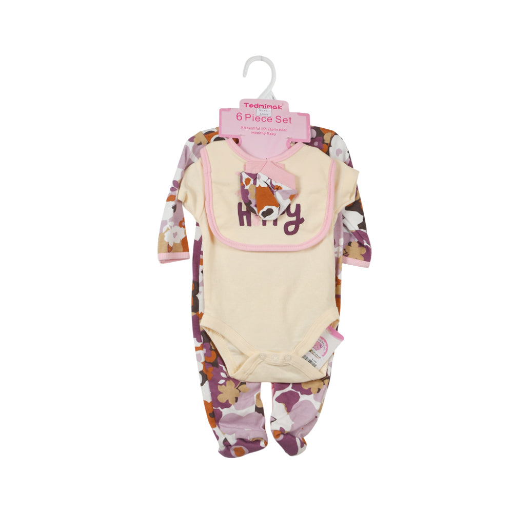BABY 6PC GIFT SET HANGER  ZHS-26 0-3M 1022 W/G