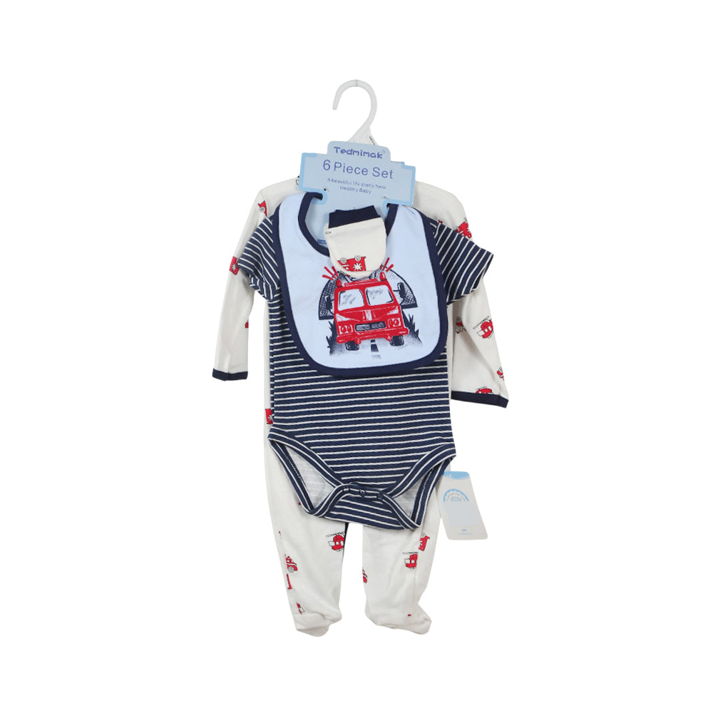 BABY 6PC GIFT SET HANGER  ZHS-26 3-6M 1022 W/G (Multi Color)