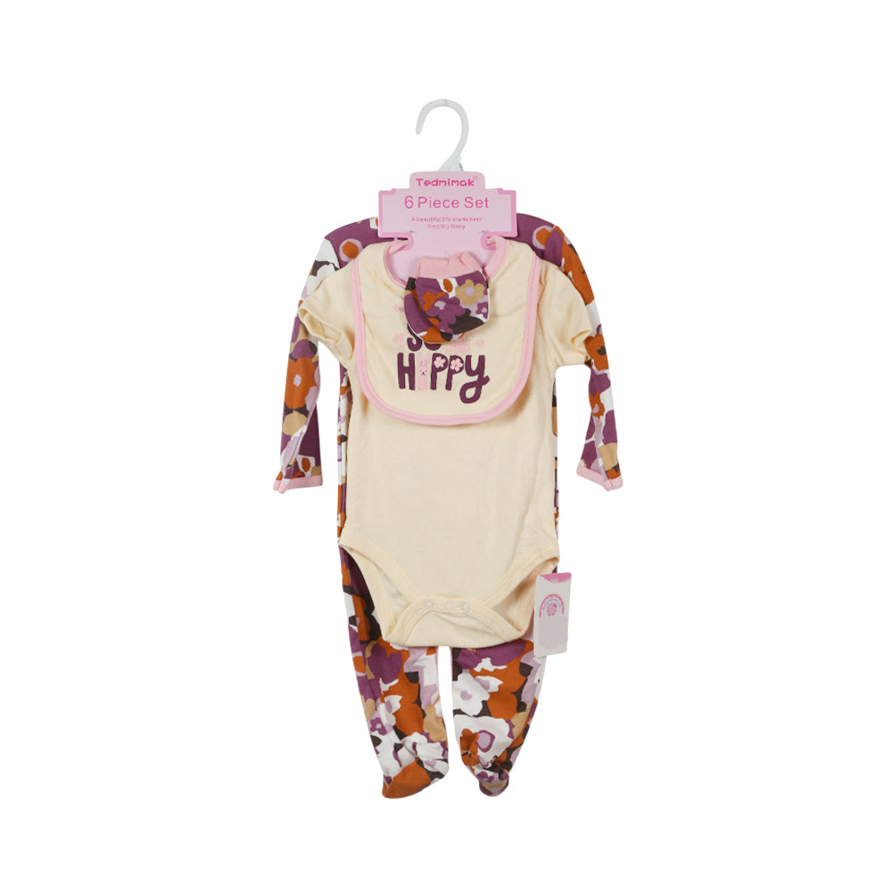 BABY 6PC GIFT SET HANGER  ZHS-26 6-9M 1022 W/G (Multi Color)