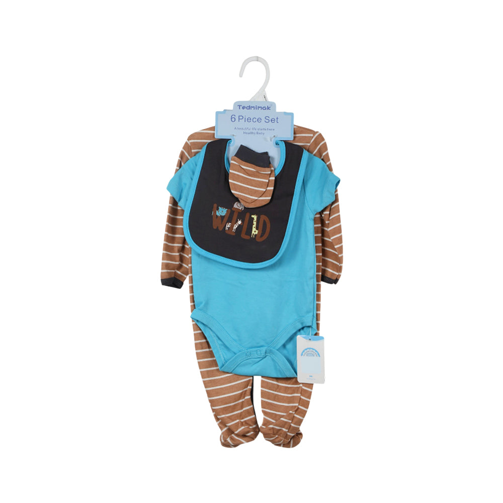 BABY 6PC GIFT SET HANGER  ZHS-26 6-9M 1022 W/G (Multi Color)