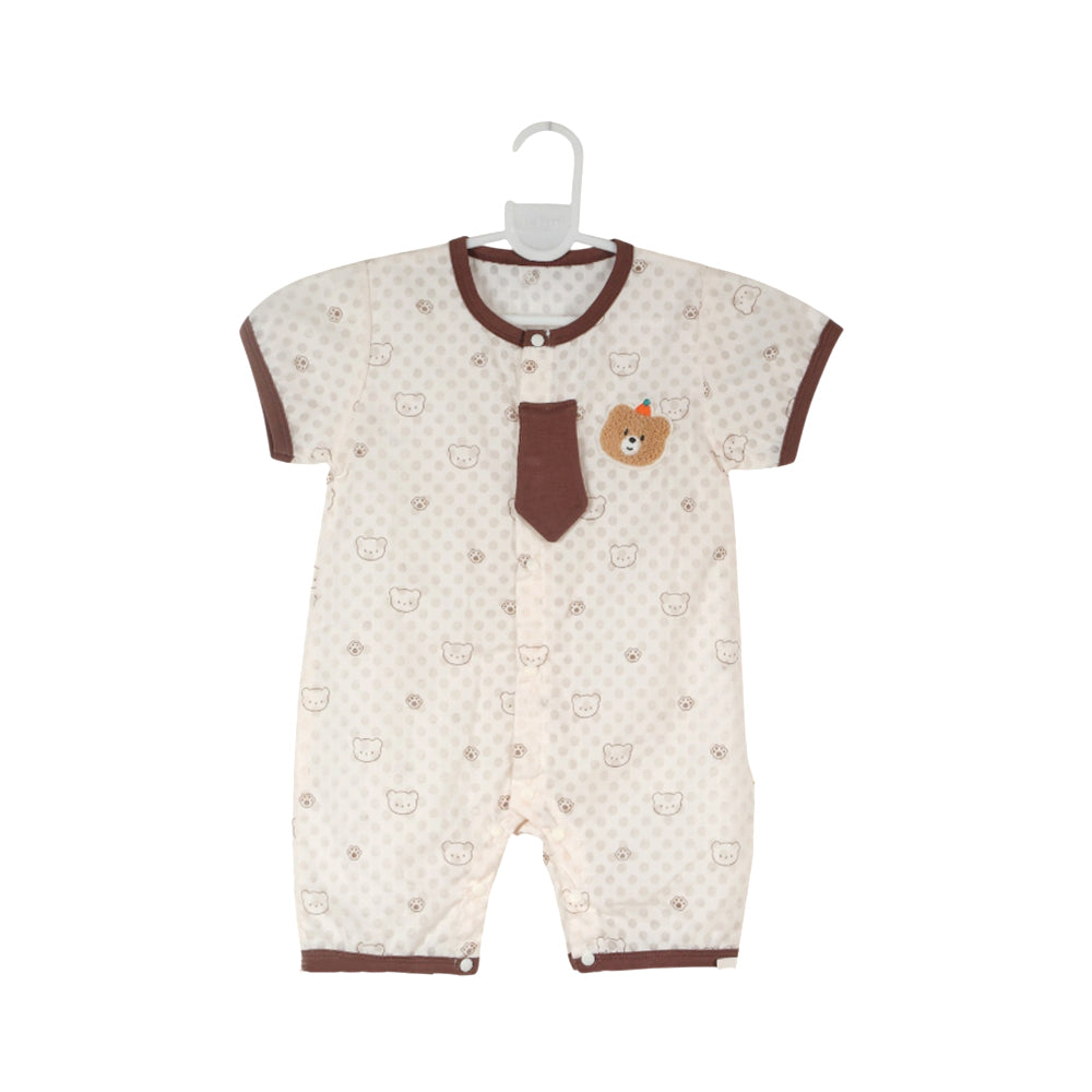 BOYS S/S PRINTED ROMPER  MIX COL ZHS-26 6-9M 1035 W/G