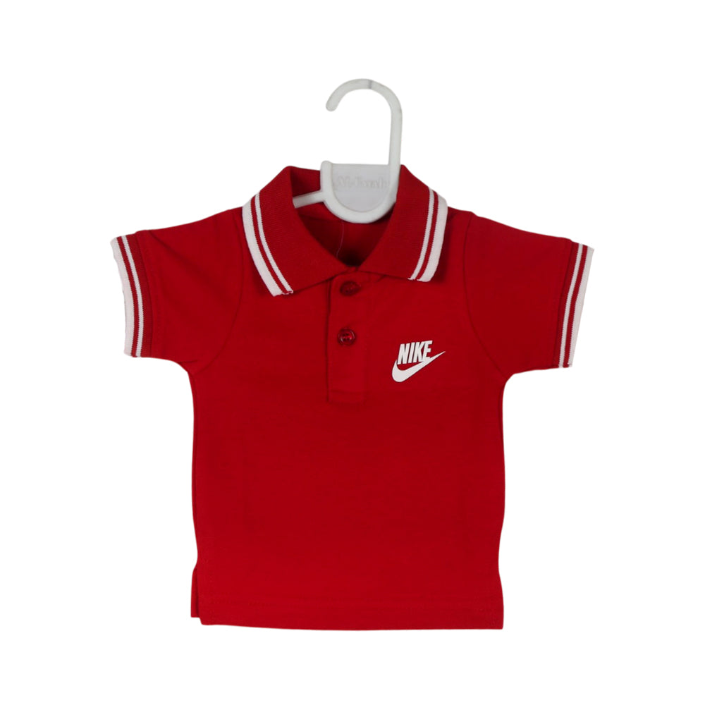 BOYS S/S POLO T-SHIRT RED ZHS-26 0-3M 02 H/C