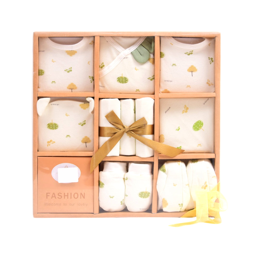 BABY 10PC GIFT SET BOX PRINTED OFF WHITE IRS-26 8130