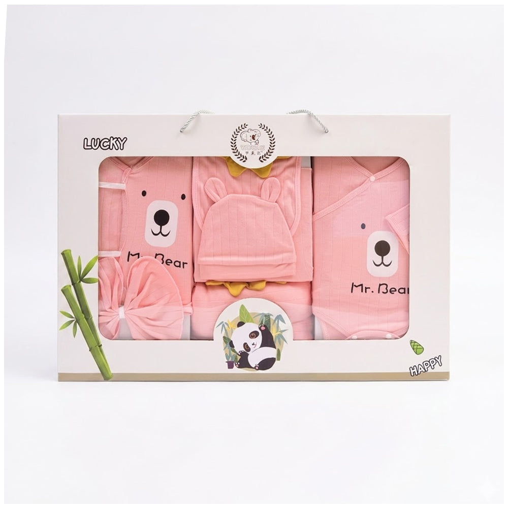 BABY 10PC GIFT SET BOX PRINTED T-PINK IRS-26 8116