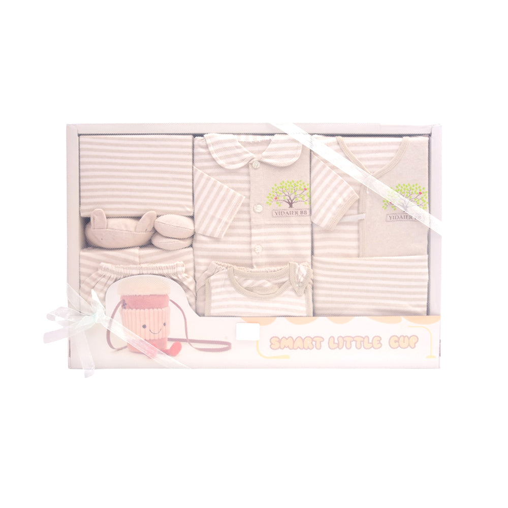 BABY 9PC GIFT SET BOX GREY STRIPE IRS-26 872