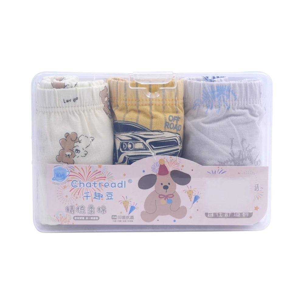 BOYS 3PC BOXER IN BOX MIX COL IRS-26 2-3 YEAR D002