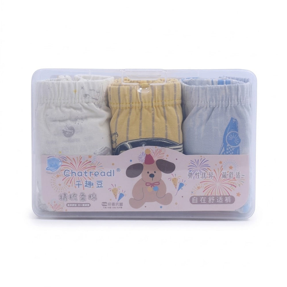 BOYS 3PC BOXER IN BOX MIX COL IRS-26 5-6 YEAR D002