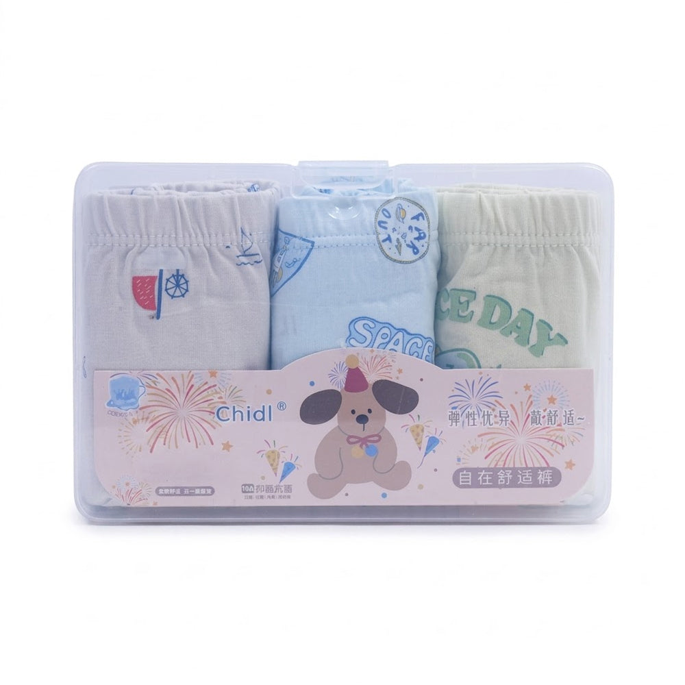 BOYS 3PC BOXER IN BOX MIX COL IRS-26 7-8 YEAR D002