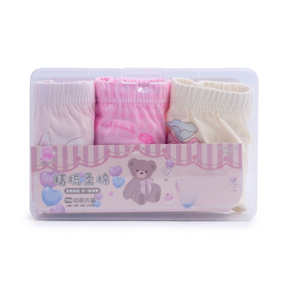 GIRLS 3PC BOXER IN BOX MIX COL IRS-26 2-3 YEAR D001