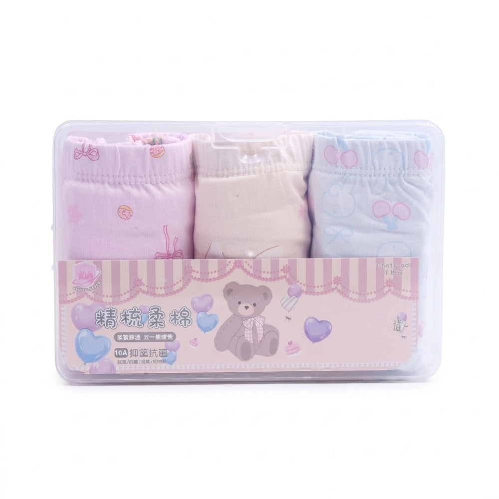 GIRLS 3PC BOXER IN BOX MIX COL IRS-26 9-10 YEAR D001