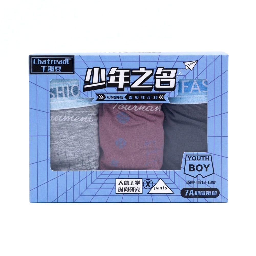BOYS 3PC BOXER IN BOX MIX COL IRS-26 12-13 YEAR Q005
