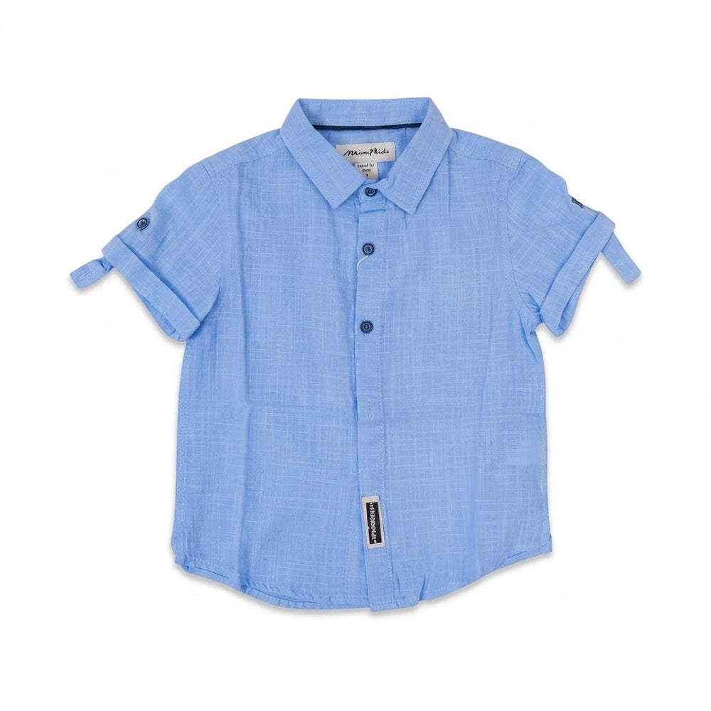 BOYS S/S CASUAL SHIRT SKY BLUE IRS-26 18-24M MS-02223