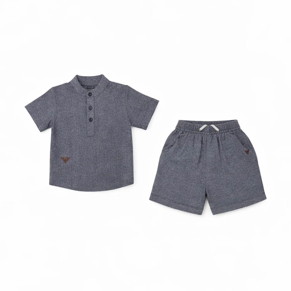 BOYS S/S 2PC KNICKER SUIT GREY IRS-26 2-3 YEAR TZH-2503