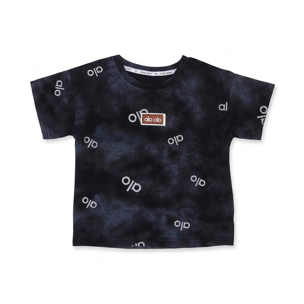 BOYS S/S R-NECK T SHIRT BLACK IRS-26 18-24M 014