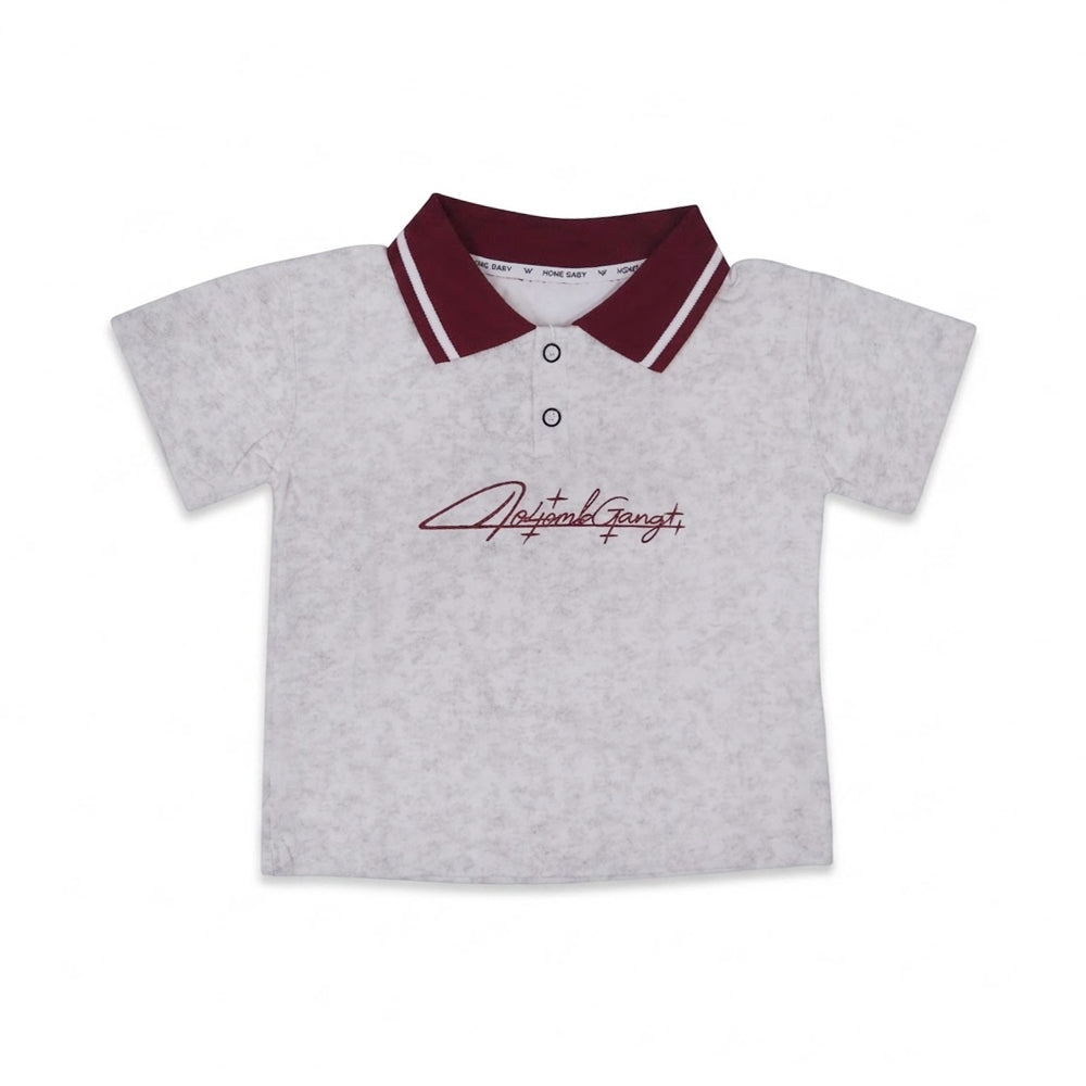 BOYS S/S POLO T SHIRT OFF WHITE IRS-26 18-24M 015