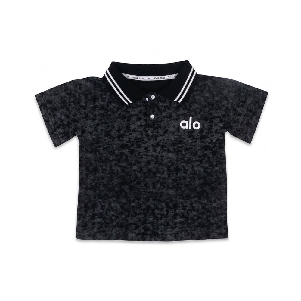 BOYS S/S POLO T SHIRT BLACK IRS-26 18-24M 016