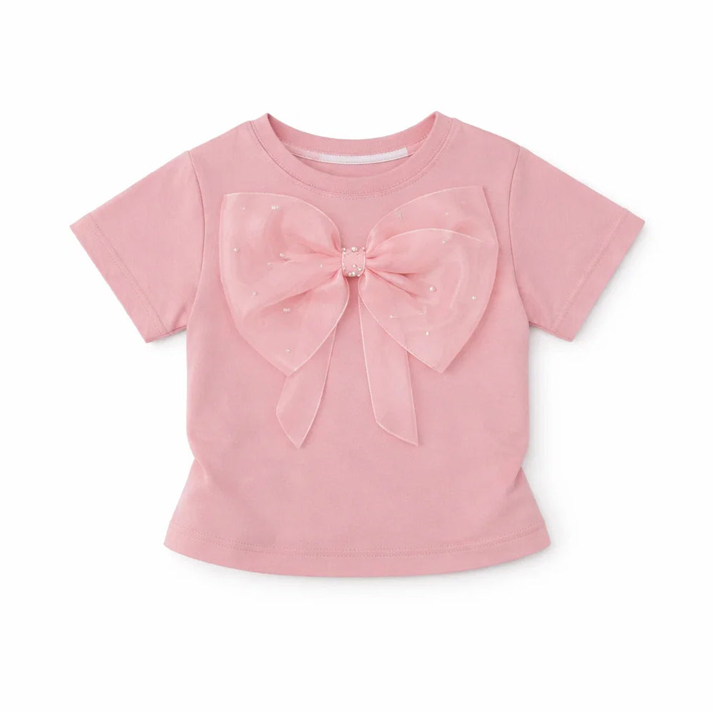 GIRLS S/S KNIT FANCY BLOUSE PINK IRS-26 2-3 YEAR 018