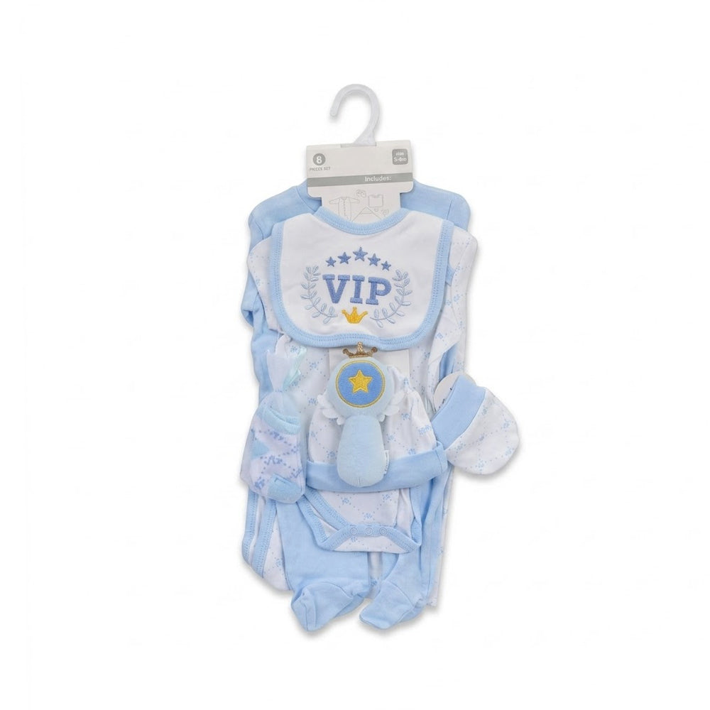 BABY 8PC GIFT SET HANGER SKY BLUE IRS-26 3-6M S9307