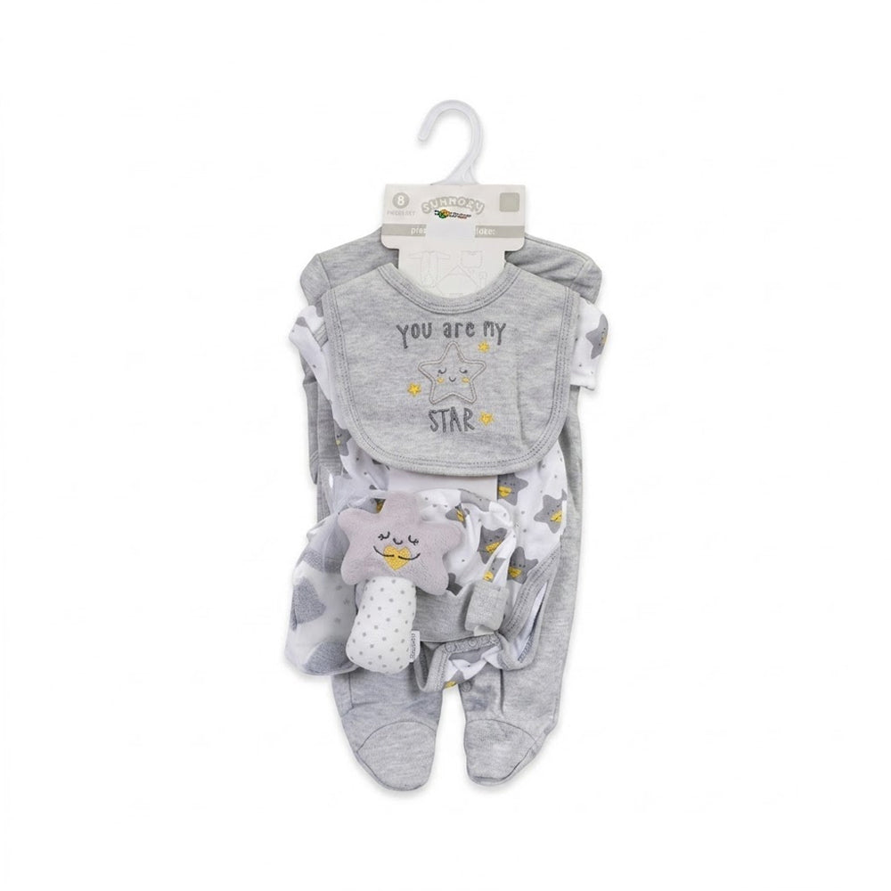 BABY 8PC GIFT SET HANGER GREY IRS-26 0-3M S9306