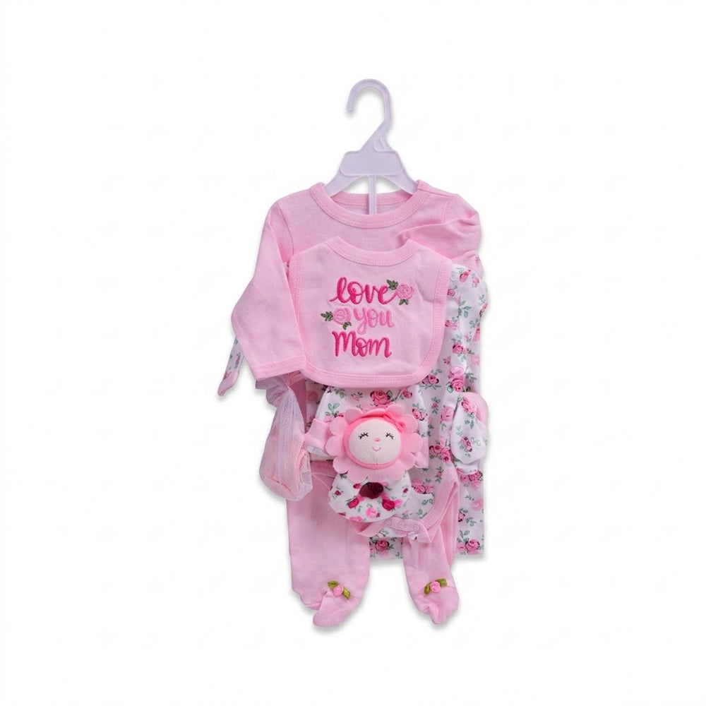 BABY 8PC GIFT SET HANGER PINK IRS-26 3-6M S9304