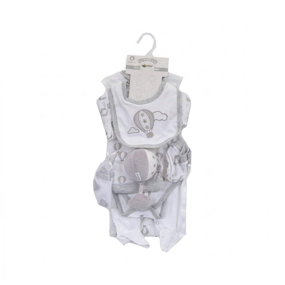 BABY 8PC GIFT SET HANGER GREY IRS-26 3-6M S9320