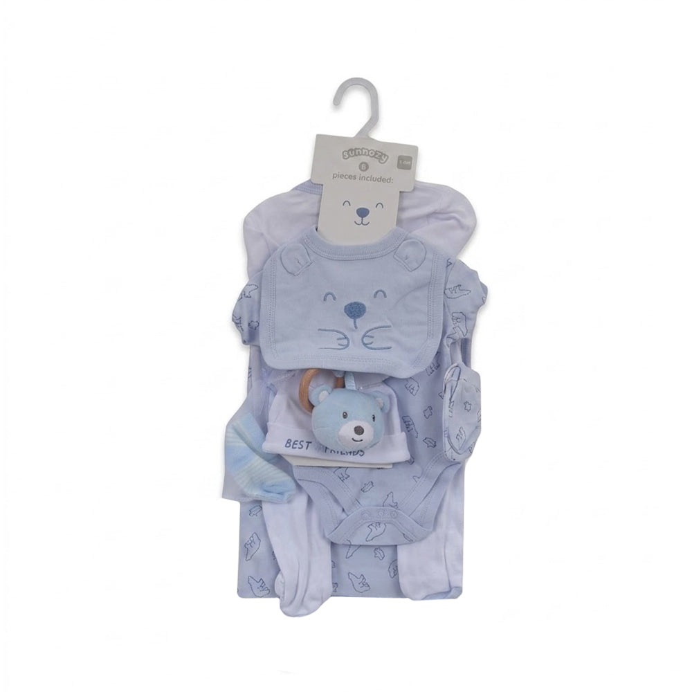 BABY 8PC GIFT SET HANGER SKY BLUE IRS-26 3-6M S9316