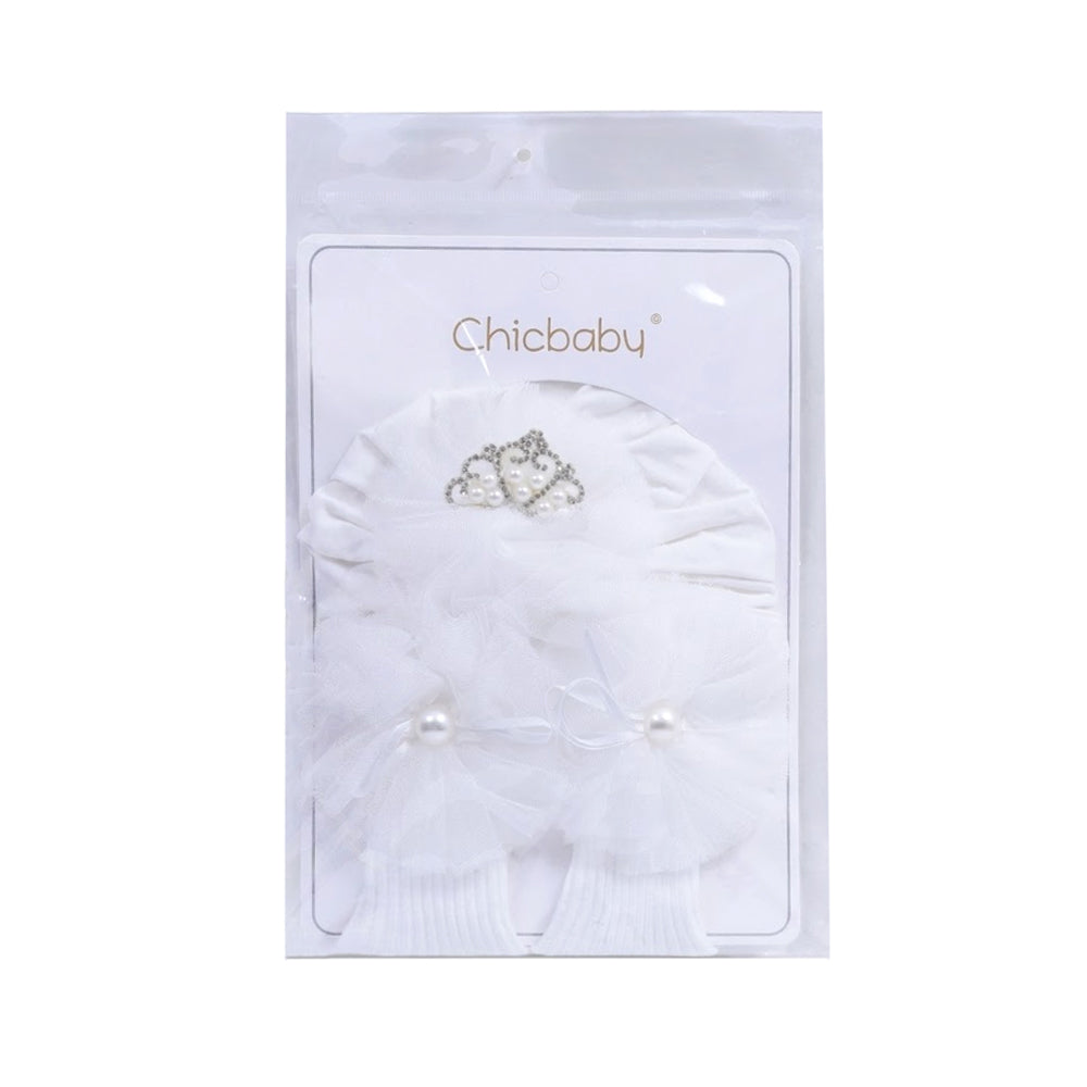 BABY 2PC CAP & SOCK SET MIX COLOR IR-26 0-6M NO1 (A)