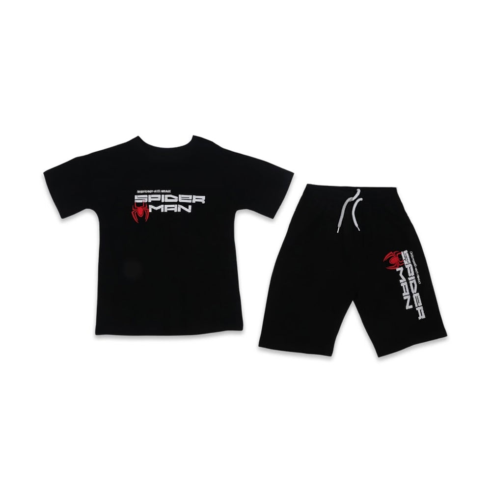 BOYS S/S 2PC KNICKER SUIT BLACK IR S-26 7-8 YEAR NO1
