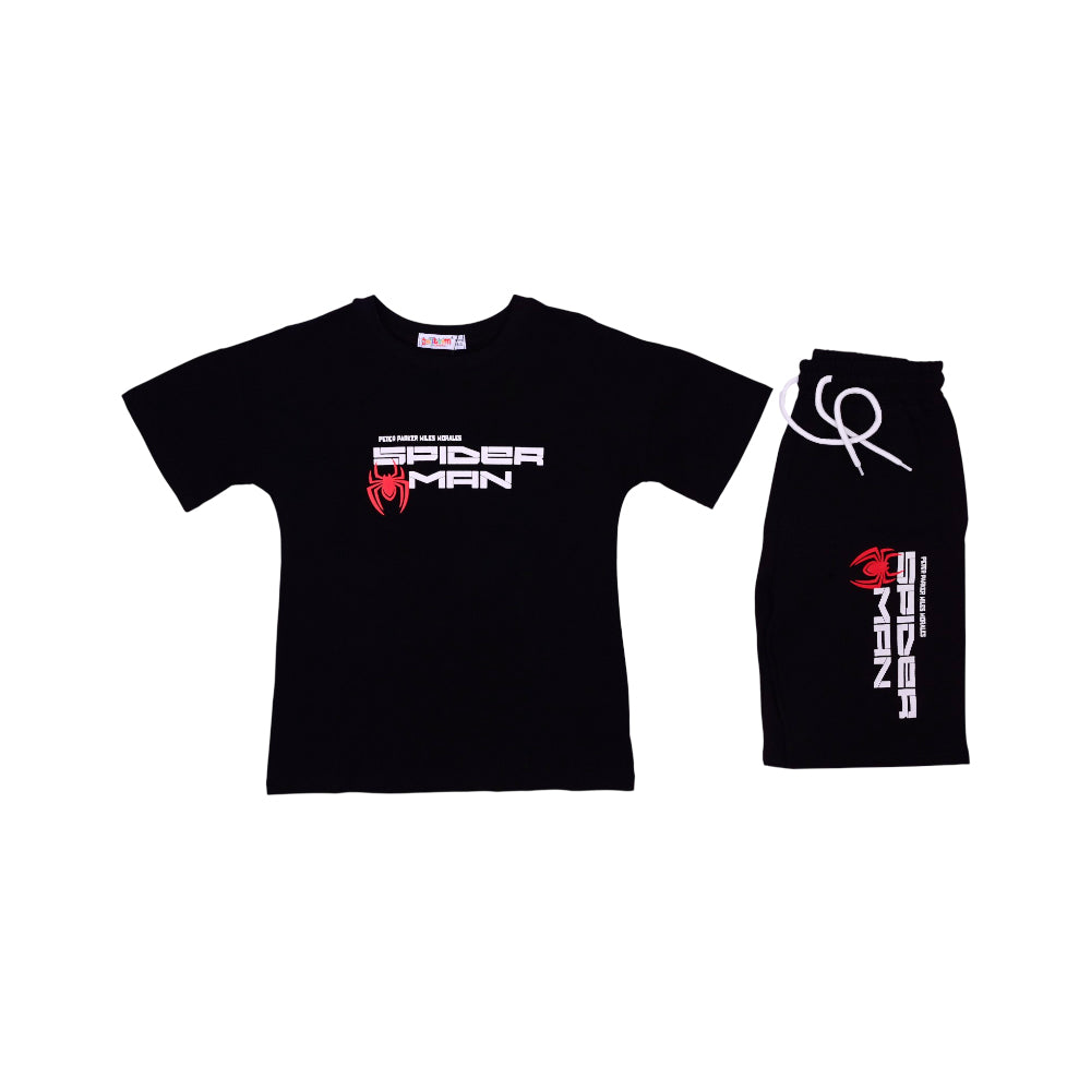 BOYS S/S 2PC KNICKER SUIT BLACK IR S-26 9-10 YEAR NO1