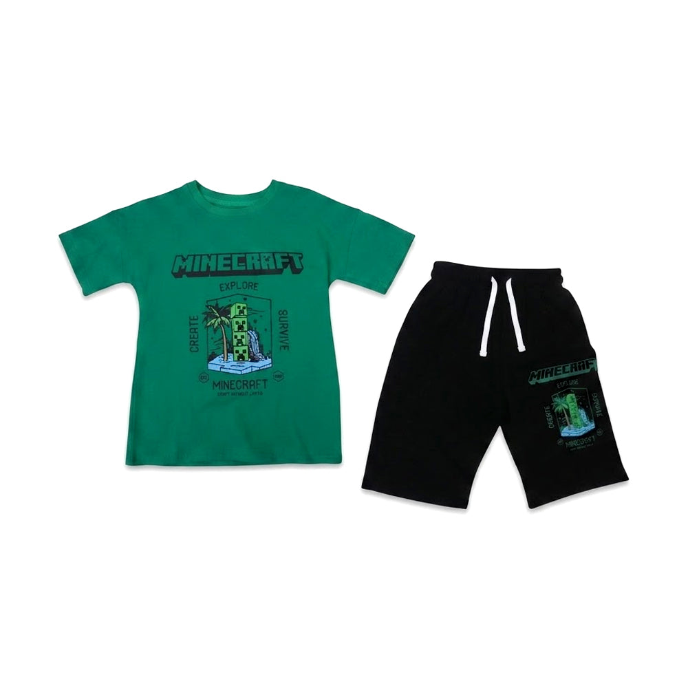 BOYS S/S 2PC KNICKER SUIT D-GREEN IR S-26 7-8 YEAR NO8