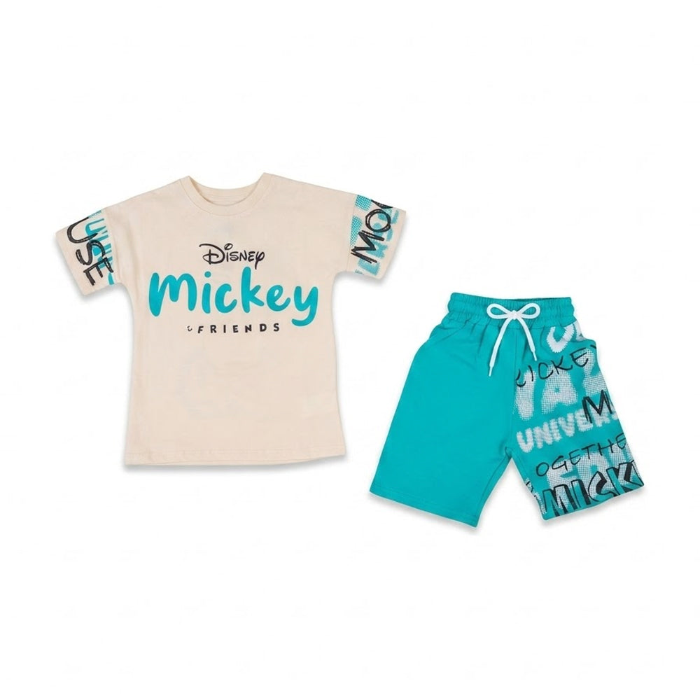 BOYS S/S 2PC KNICKER SUIT OFF WHITE IR S-26 3-4 YEAR NO15