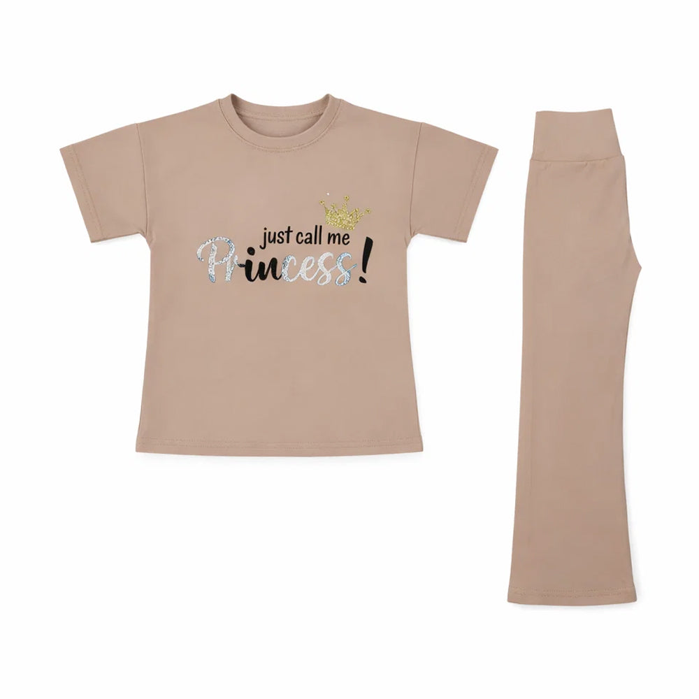 GIRLS S/S 2PC KNIT FLEEPER SUIT SKIN IR S-26 3-4 YEAR NO25
