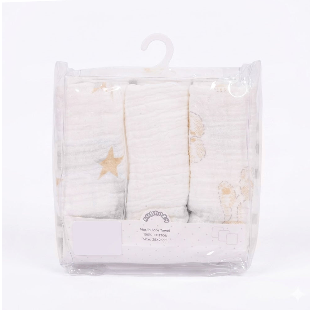 BABY 3PC MUSLIM FACE TOWEL IRS-26 MSL10-GR